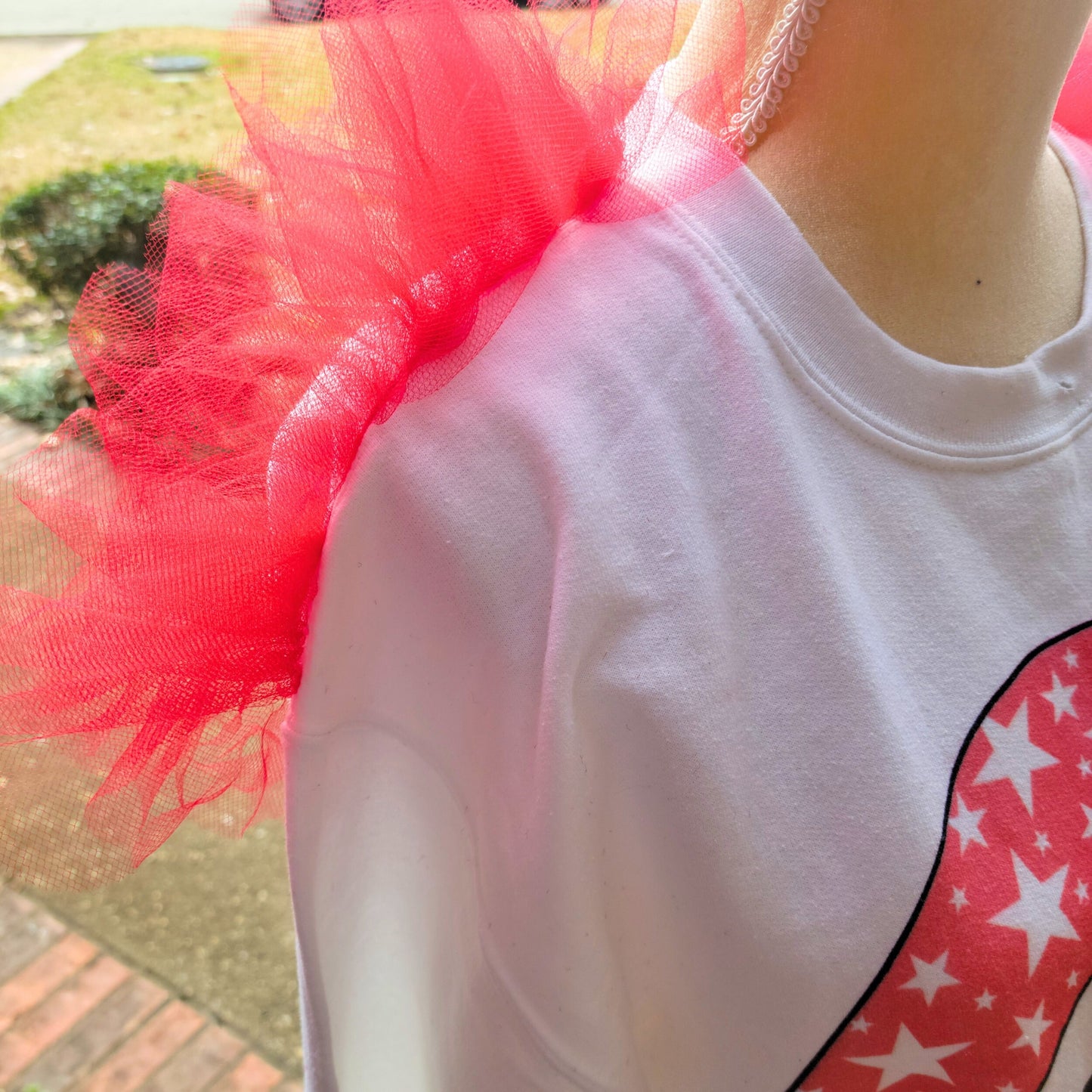 Tulle Sleeve ADD-ON | Ruffle Sleeve Shirt Gameday Custom Shirt Girly Tutu Graphic Tee