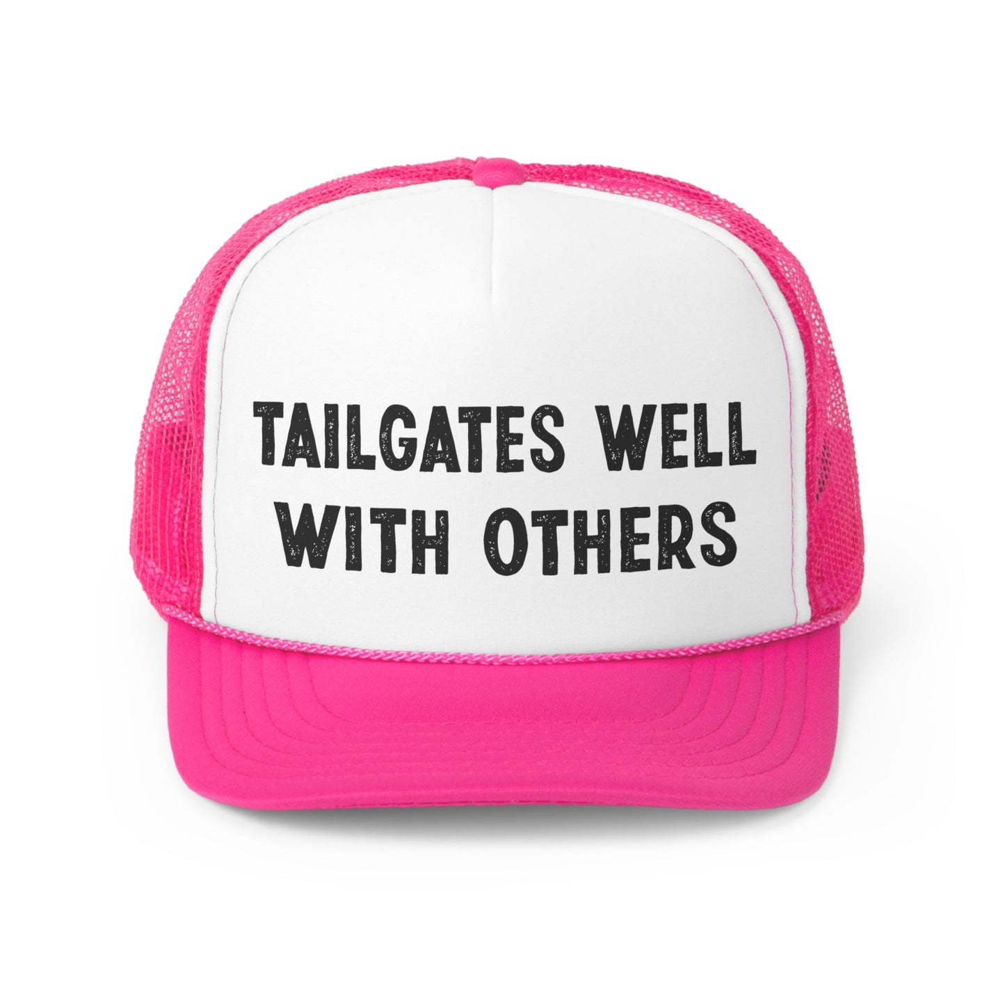 Tailgates Well With Others Football Retro Trucker Cap, Game Day Trucker Hat, Football Hat