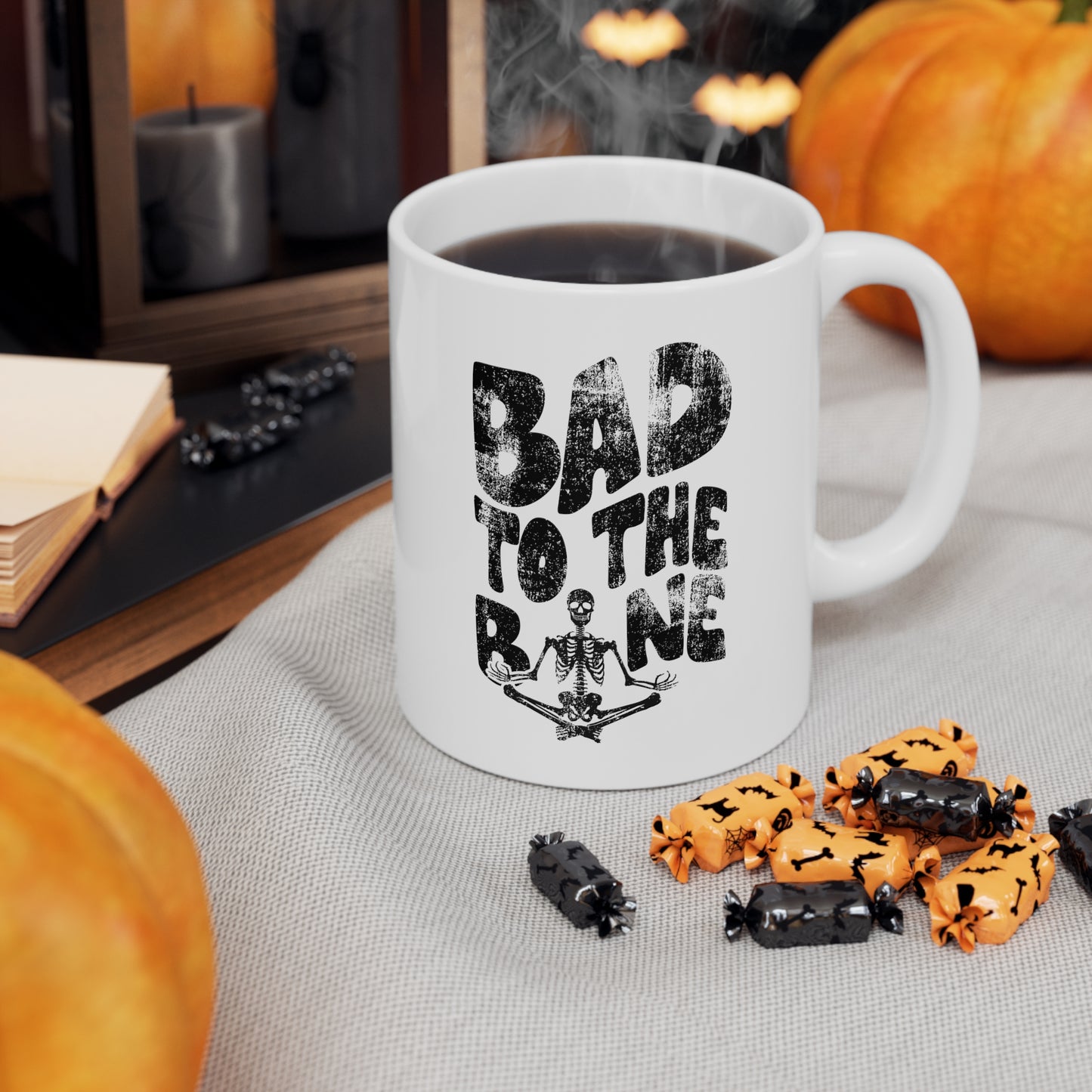 Bad To The Bone Skeleton Coffee Mug