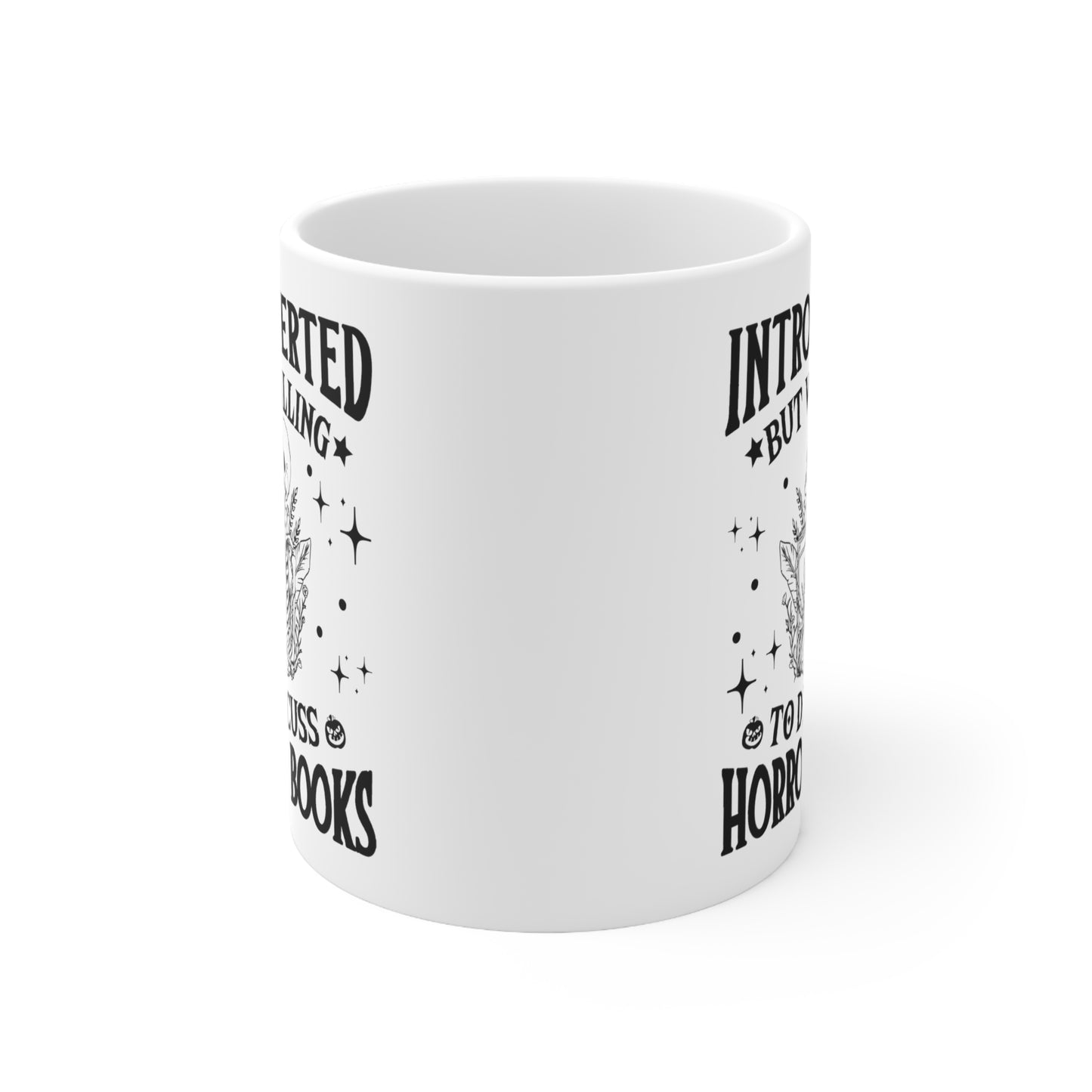 Introverted But Willing To discuss Horror Books Mug