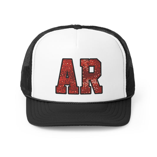 Arkansas Faux Sequin Trucker Hat,