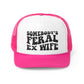 Somebody's Feral Ex-Wife Trucker Hat, Funny Divorce Retro Trucker Cap, Ex-Wife Life