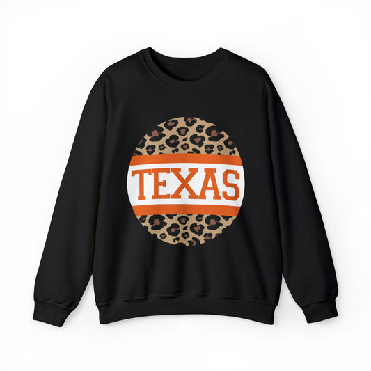 Texas Football Leopard Print Retro Sweatshirt