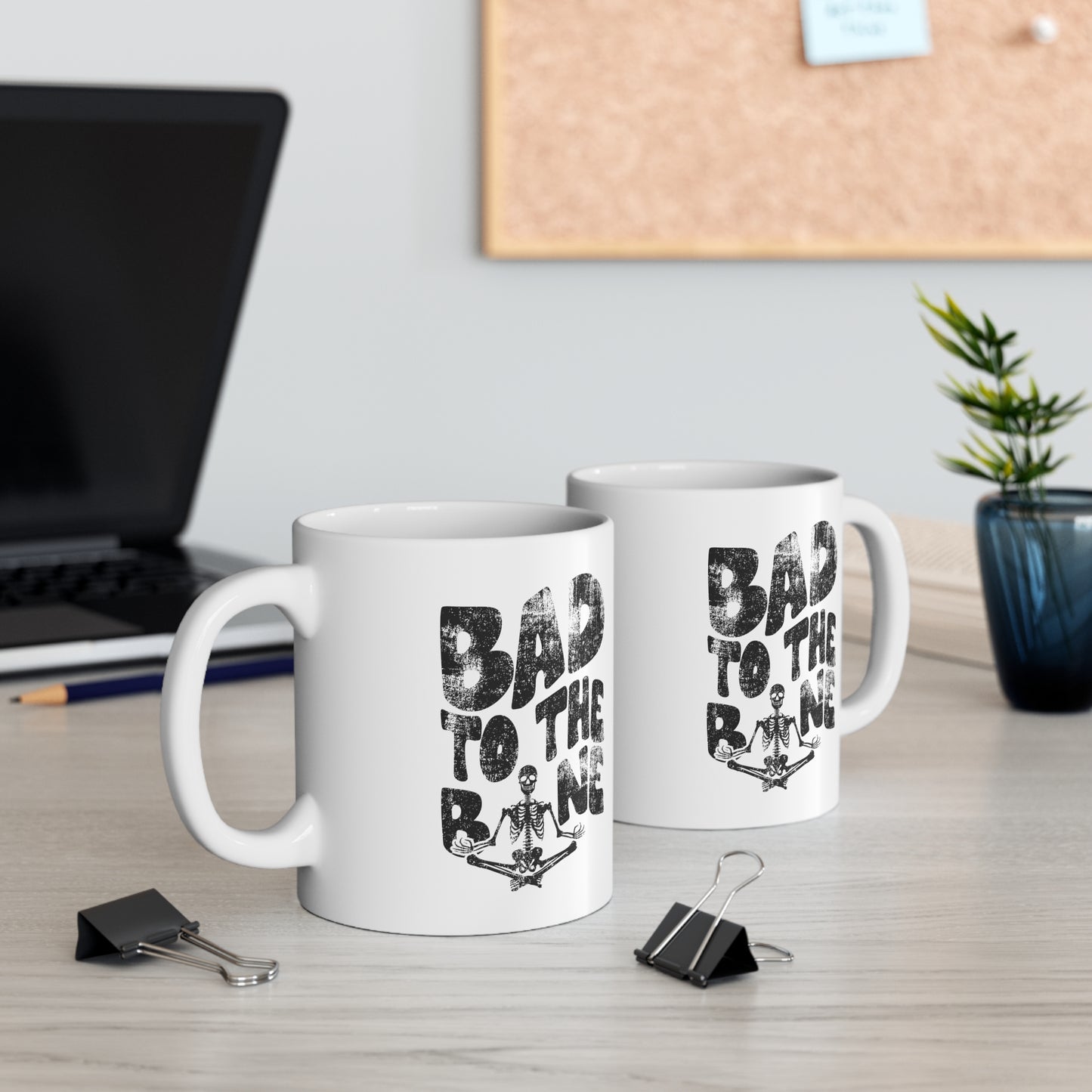 Bad To The Bone Skeleton Coffee Mug