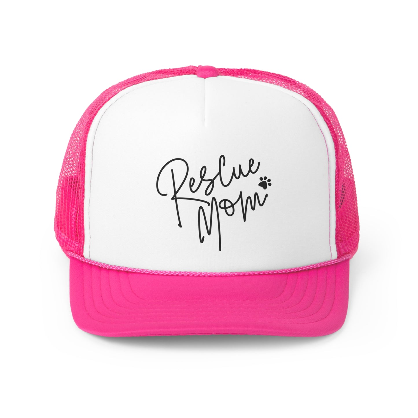 Rescue Mom Retro Trucker Cap, Dog Mom Trucker Hat, Dog Mom