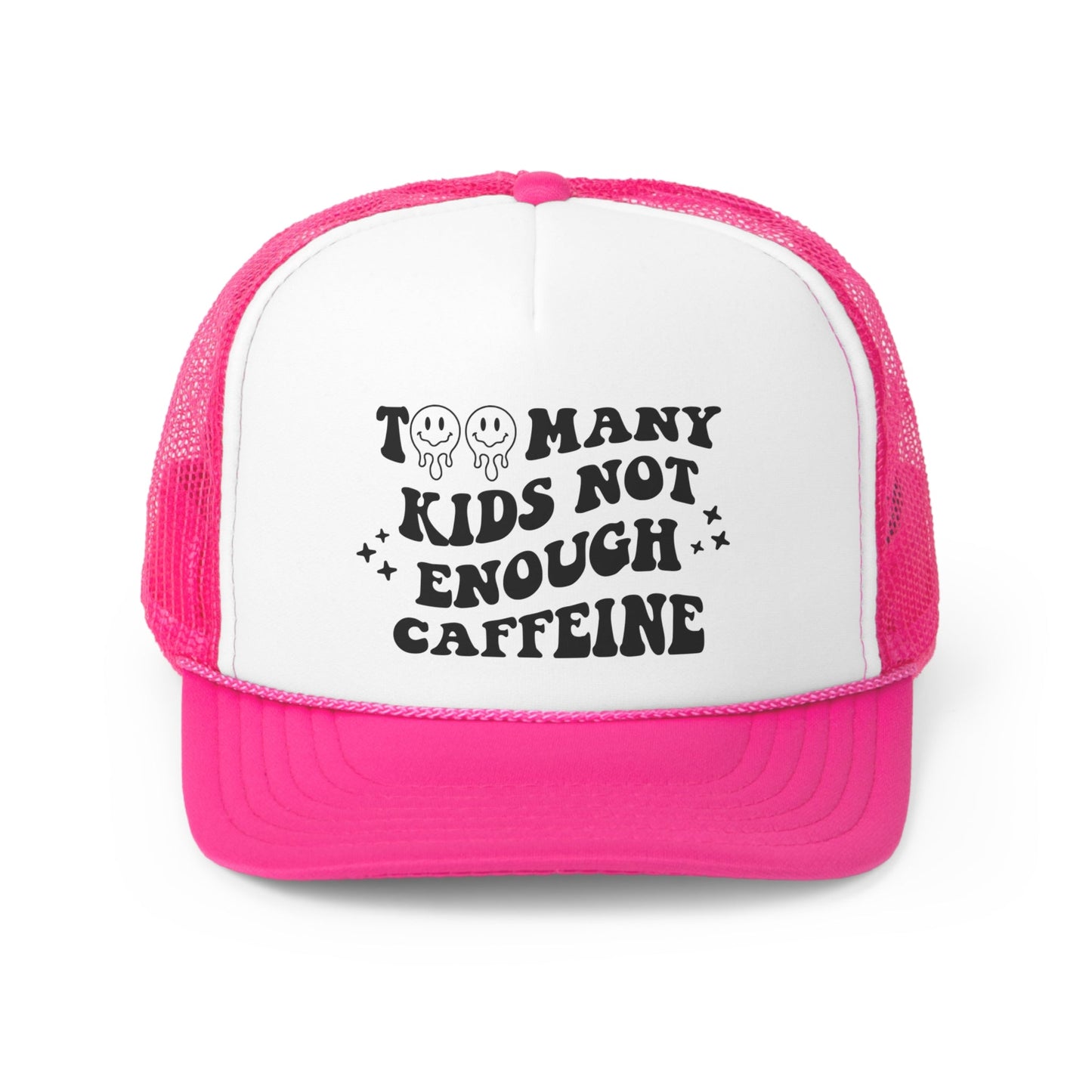 Too Many Kids Not Enough Caffeine Retro Trucker Cap, Funny Mom Trucker Hat, Teacher Hat