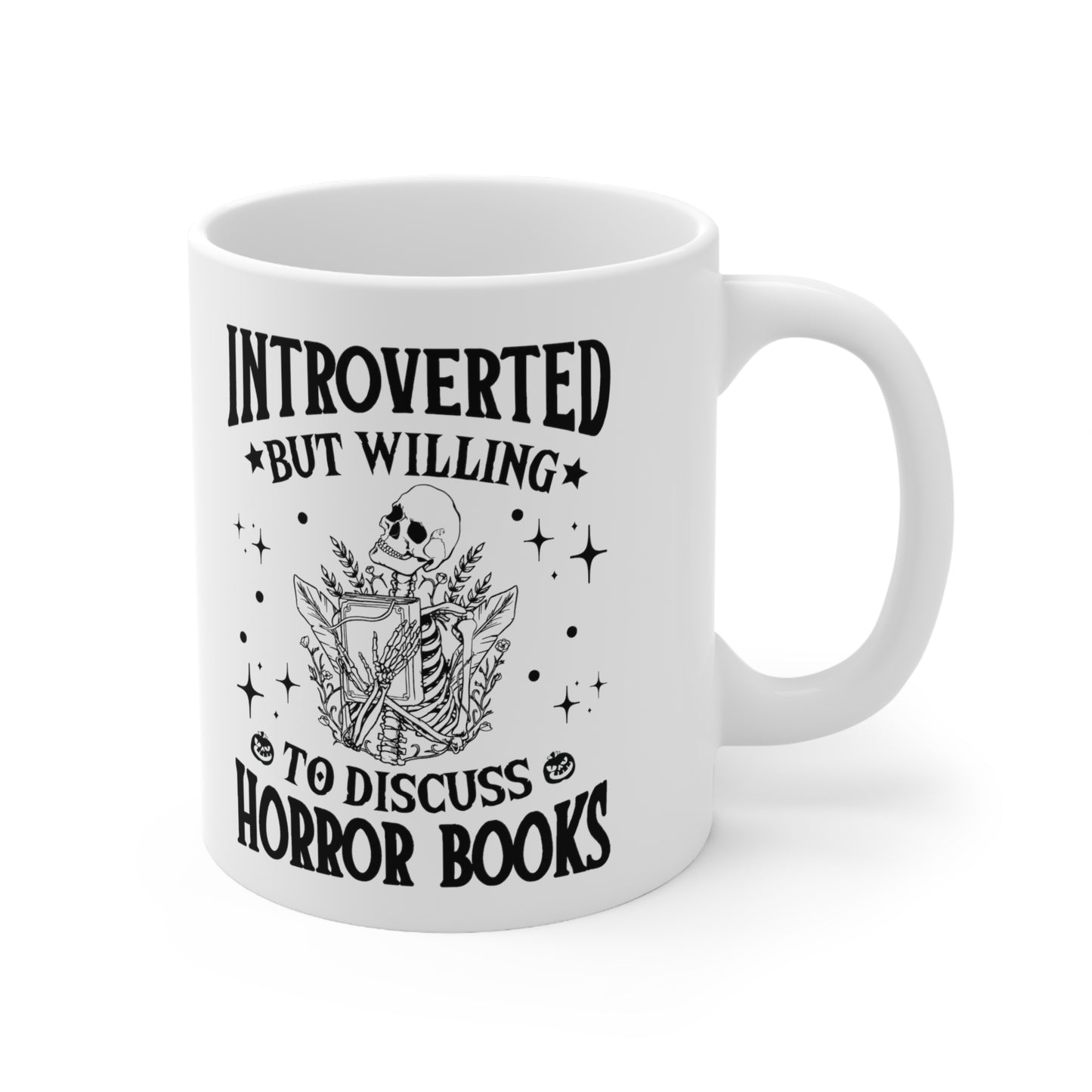 Introverted But Willing To discuss Horror Books Mug