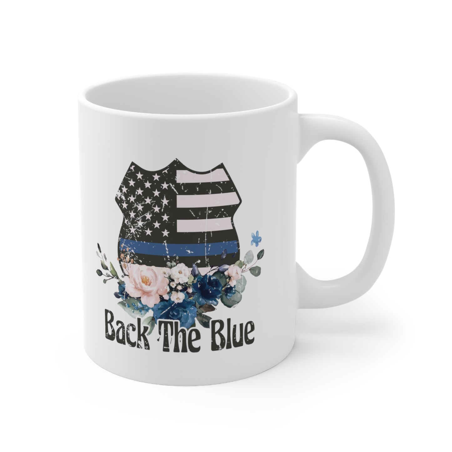 Back The Blue Retro Style Mug