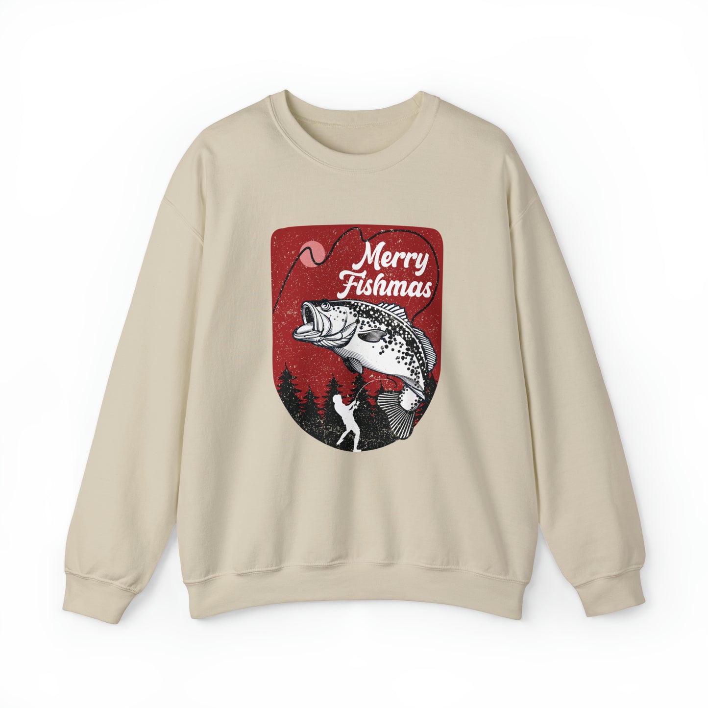 Merry Fishmas Christmas Fishing Sweatshirt