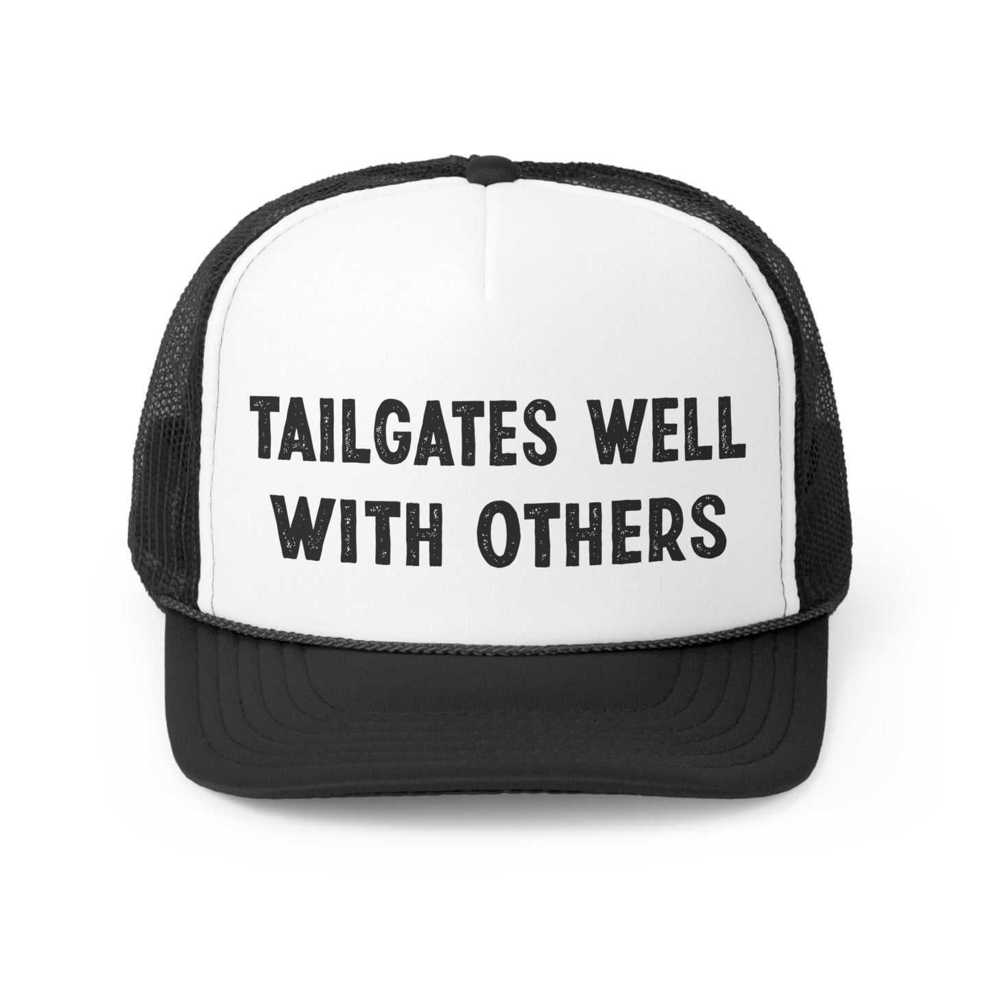 Tailgates Well With Others Football Retro Trucker Cap, Game Day Trucker Hat, Football Hat