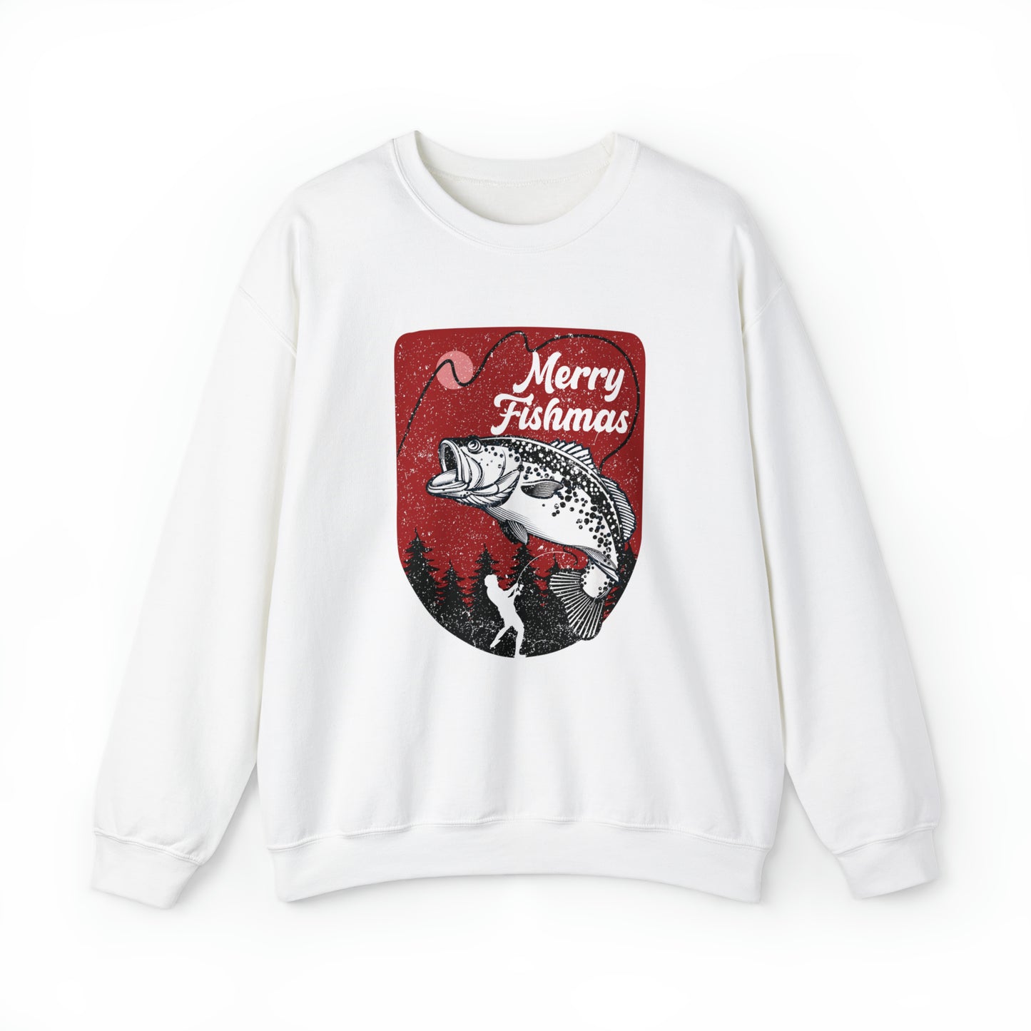 Merry Fishmas Christmas Fishing Sweatshirt