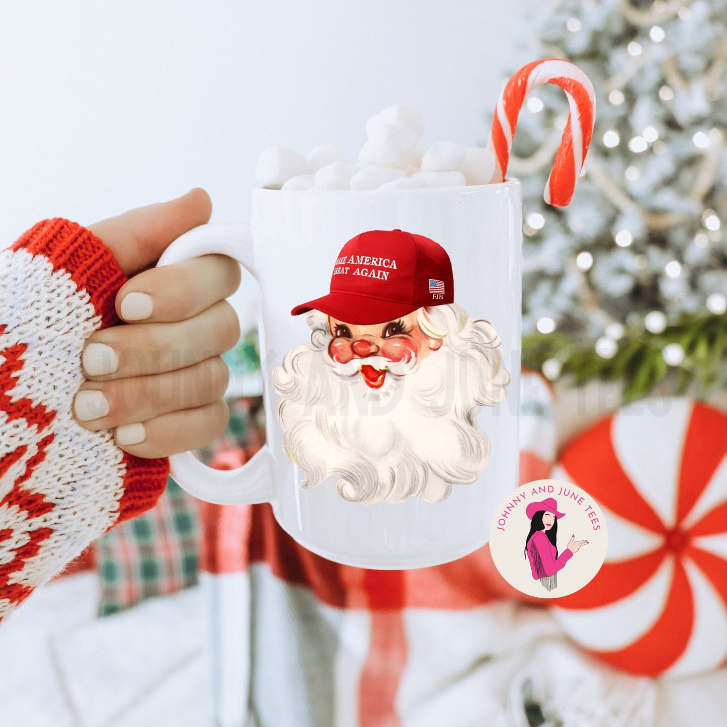 FJB Trump Santa Mug MAGA Christmas Coffee Cup