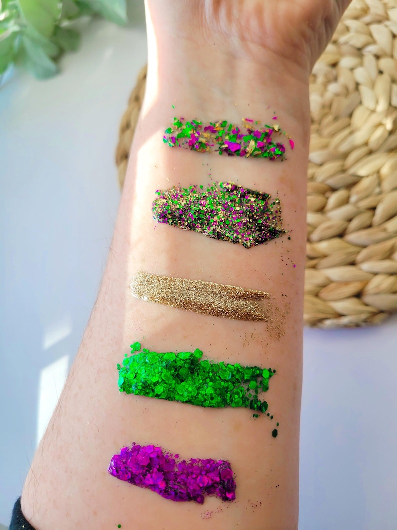 Mardi Gras Hair Glitters
