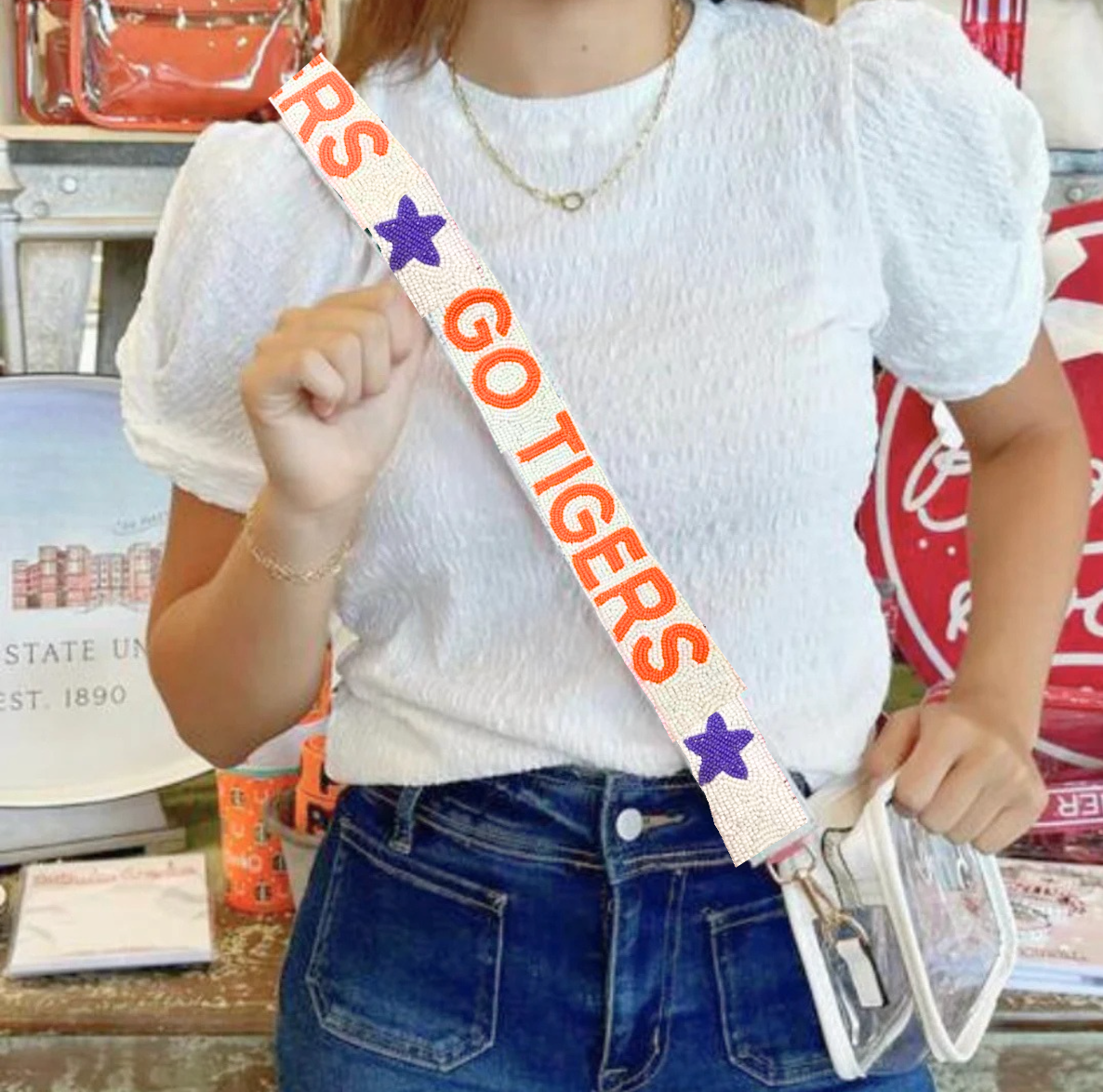 Clemson Go Tigers Purse Strap