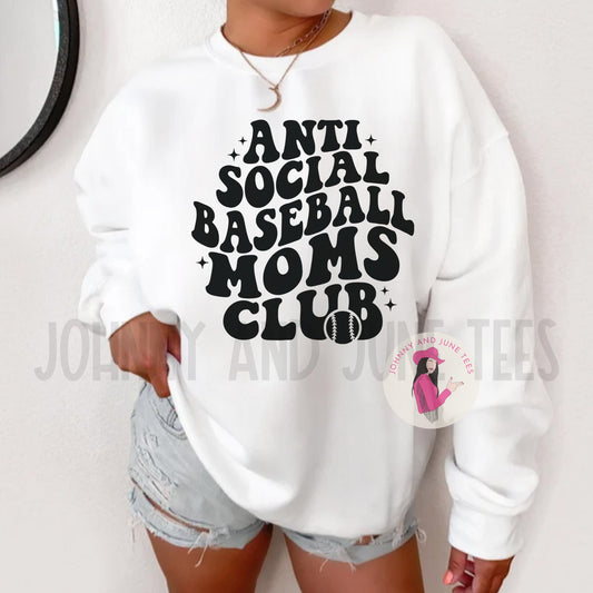 Anti Social Baseball Moms Club Sweatshirt