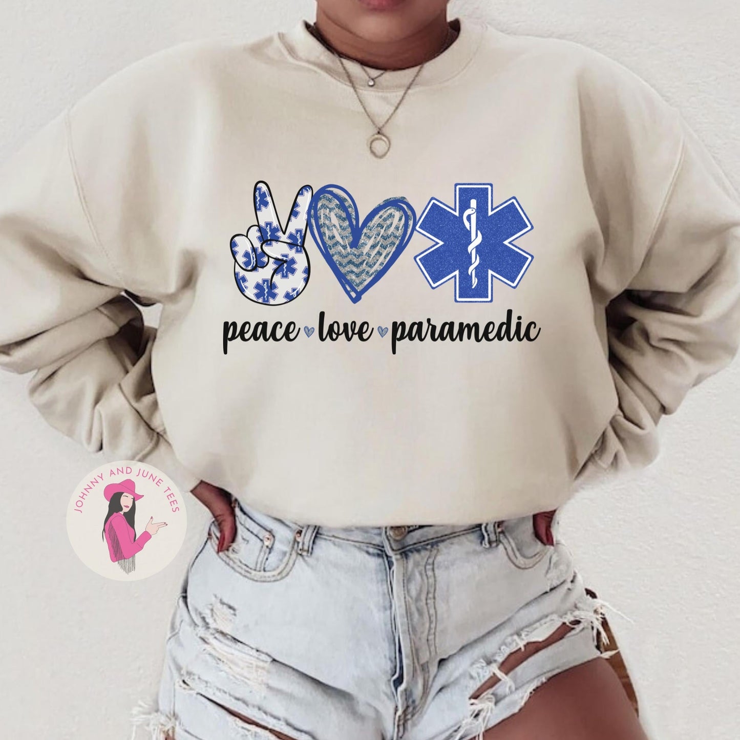 Peace Love Paramedic Emt Sweater, Paramedic Gift