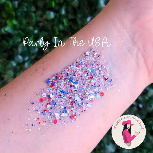 4th of July Glitter Gel- Biodegradable Festival Body Glitter