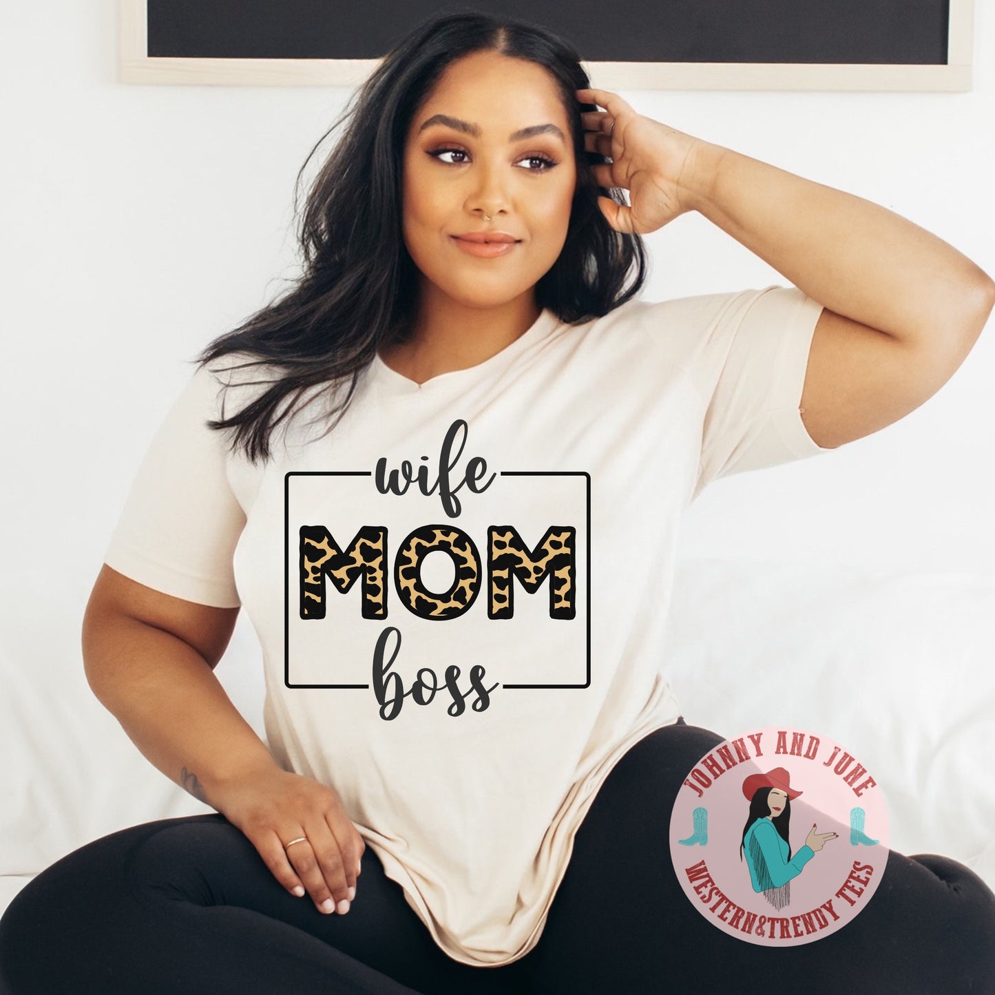 Wife Mom Boss Leopard Print Shirt