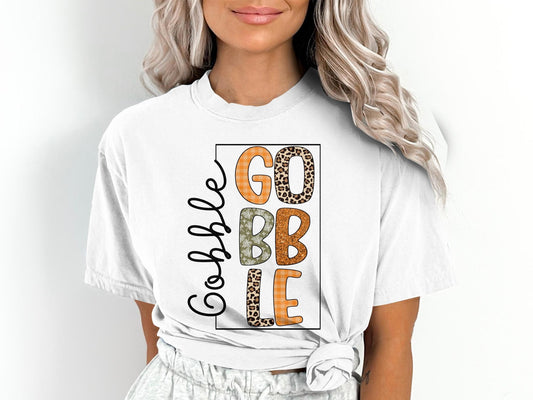 Gobble Gobble Thanksgiving Comfort Colors Shirt, Thankful Fall, Family Shirts, Thanksgiving Shirts, Thankful Autumn, Cute Thanksgiving Tee