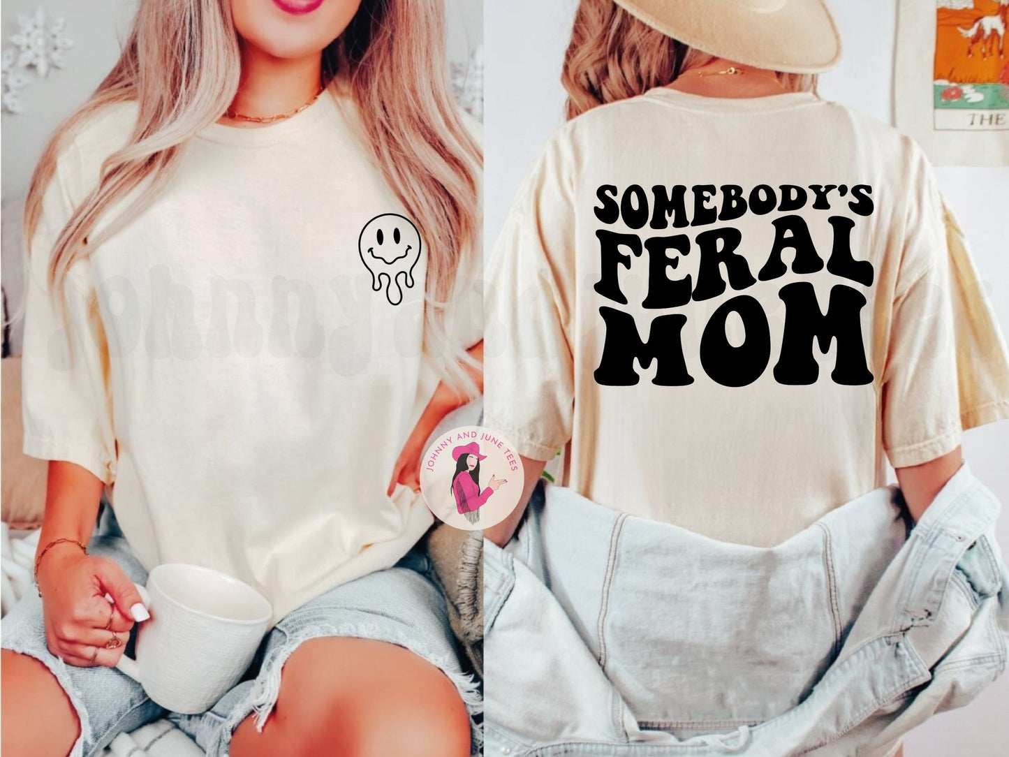 Somebody's Feral Mom Double Sided Tee