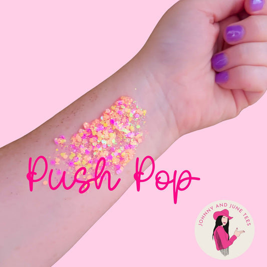 Push Pop Easter Confetti Hair Glitter Gel, Body Glitter Gel, Festival Glitter, Confetti Hair Glitter, Summer Hair