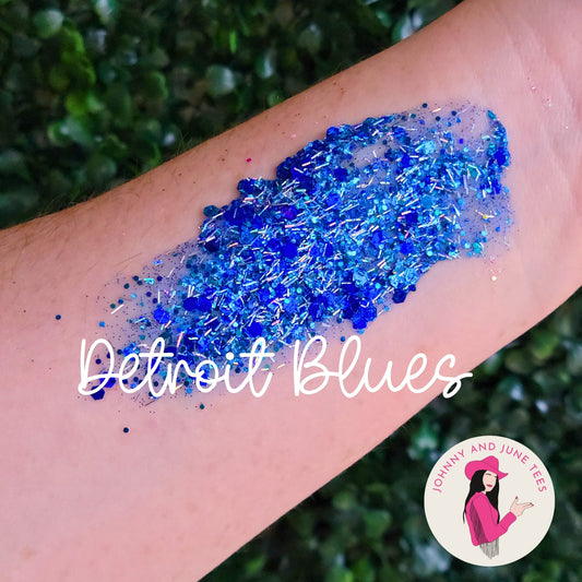 Blue Silver Glitter Hair Gel