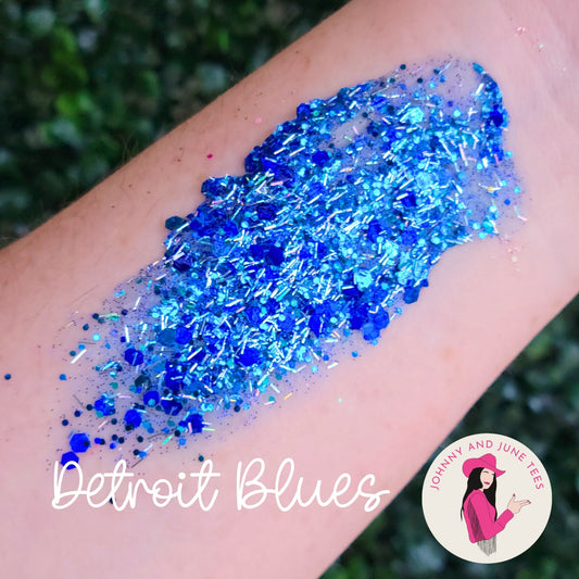 Blue Silver Glitter Hair Gel