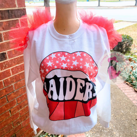 Tulle Sleeve ADD-ON | Ruffle Sleeve Shirt Gameday Custom Shirt Girly Tutu Graphic Tee Cropped Shirt