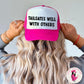 Tailgates Well With Others Football Retro Trucker Cap, Game Day Trucker Hat, Football Hat