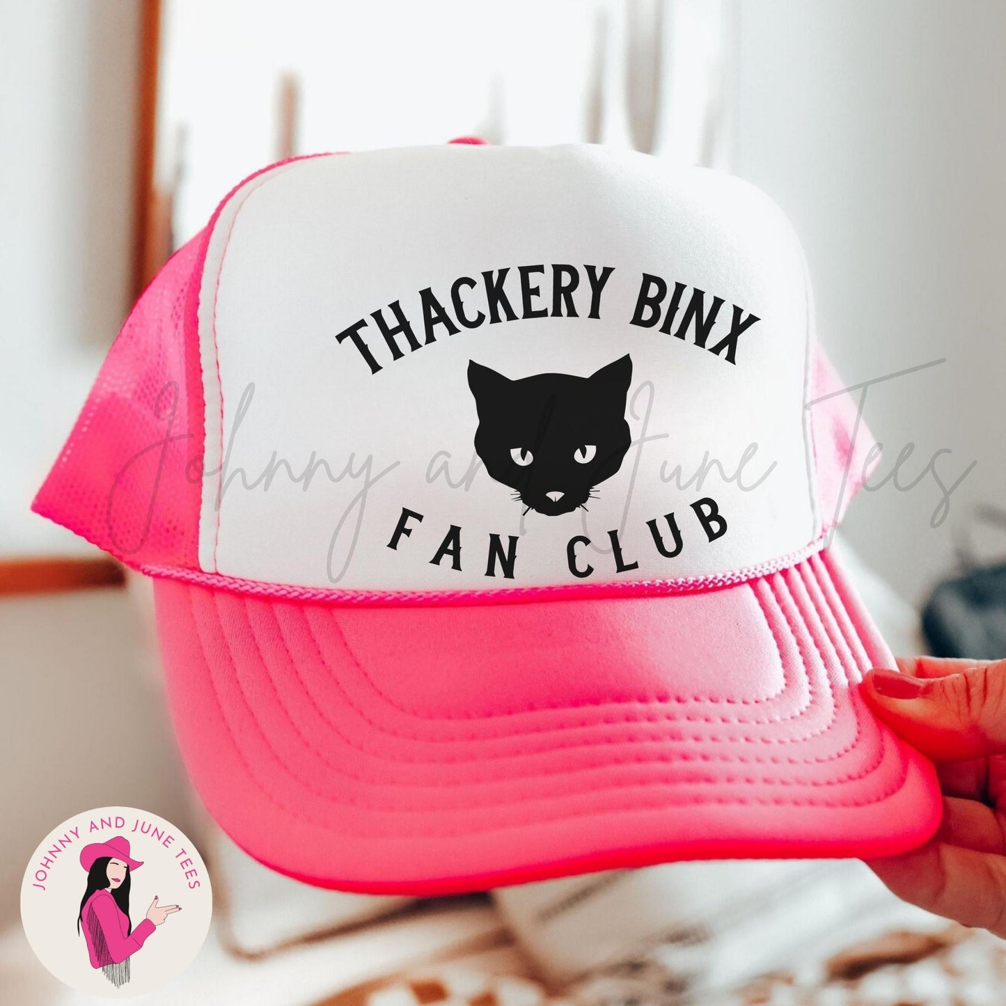 Thackery Binx Fan Club Trucker Cap, Hocus Pocus Trucker Hat, Halloween Hat