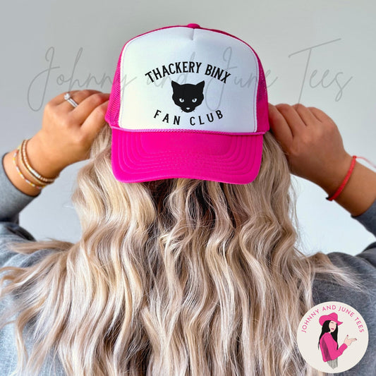 Thackery Binx Fan Club Trucker Cap, Hocus Pocus Trucker Hat, Halloween Hat