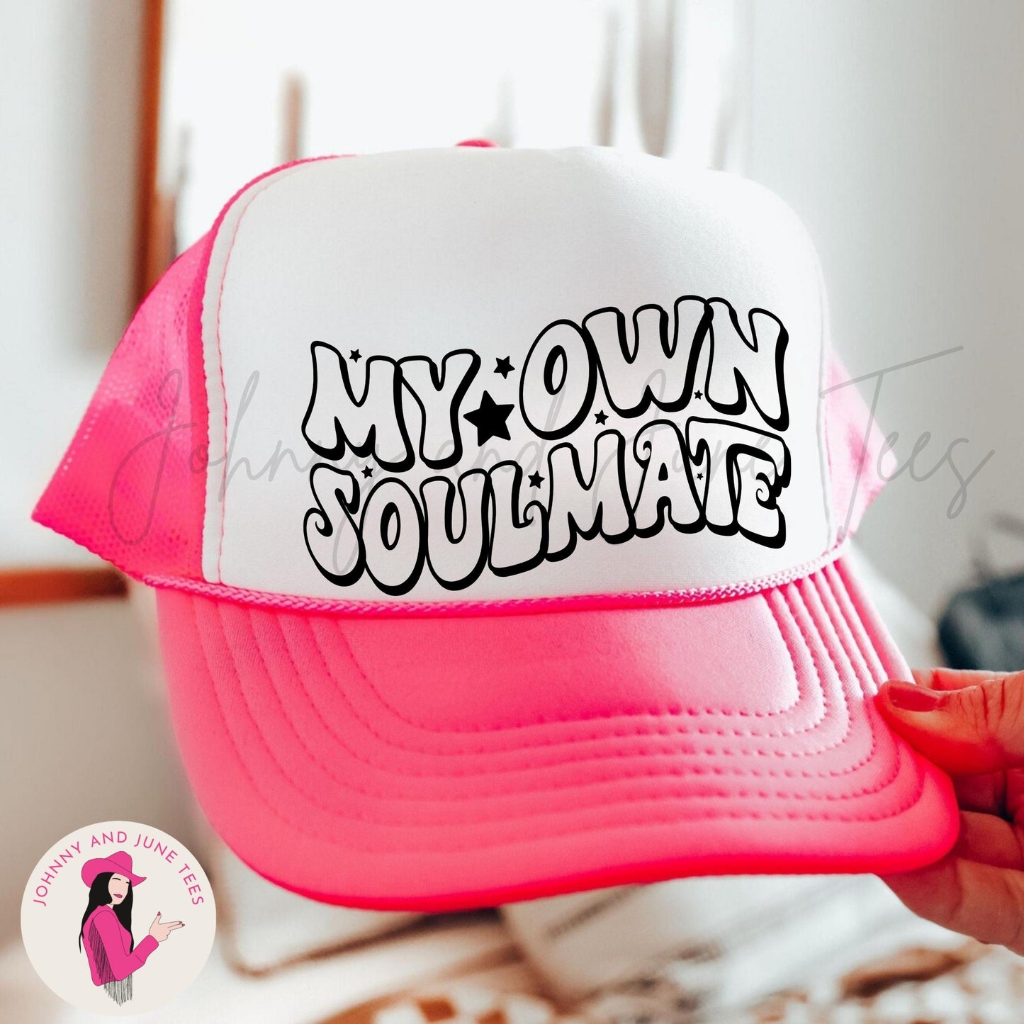 My Own Soulmate Retro Trucker Cap, Anti-Valentines Trucker Hat, Feminist Hat