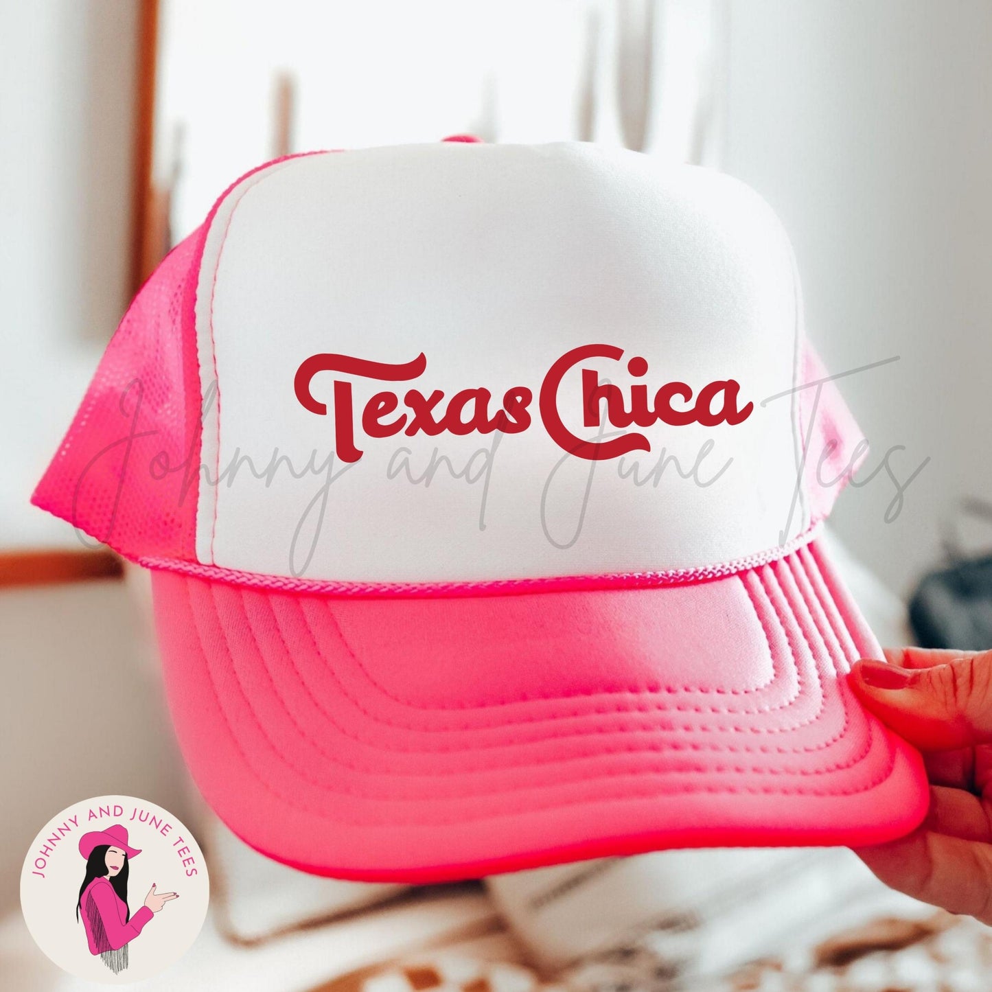 Texas Chica Topo Chico Style Retro Trucker Cap, Trucker Hat