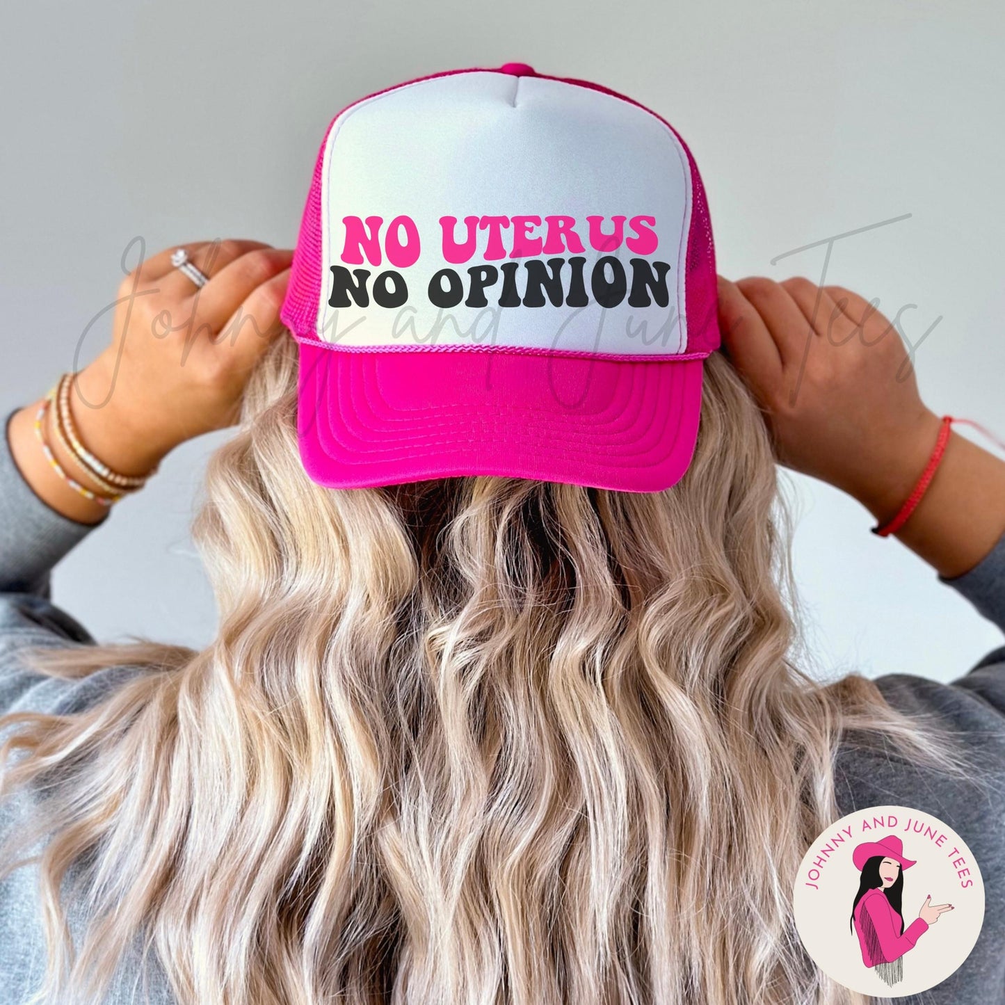 No Uterus No Opinion Roe V. Wade Retro Trucker Cap, Trucker Hat, Feminist Hat