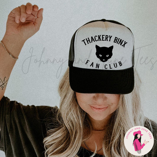 Thackery Binx Fan Club Trucker Cap, Hocus Pocus Trucker Hat, Halloween Hat