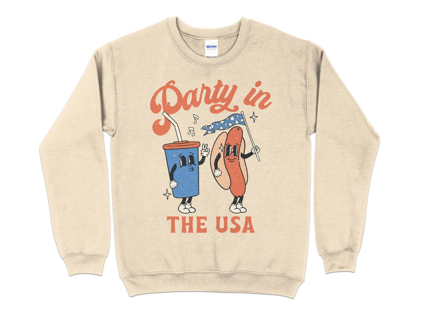 Party in the USA Sweatshirt, Fourth Of July Shirt, 4th Of July Tee, American Shirt, Patriotic Toddler Shirt, American Flag Shirt, Hot Dog Shirt