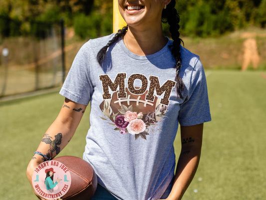 Floral Football Mom Shirt